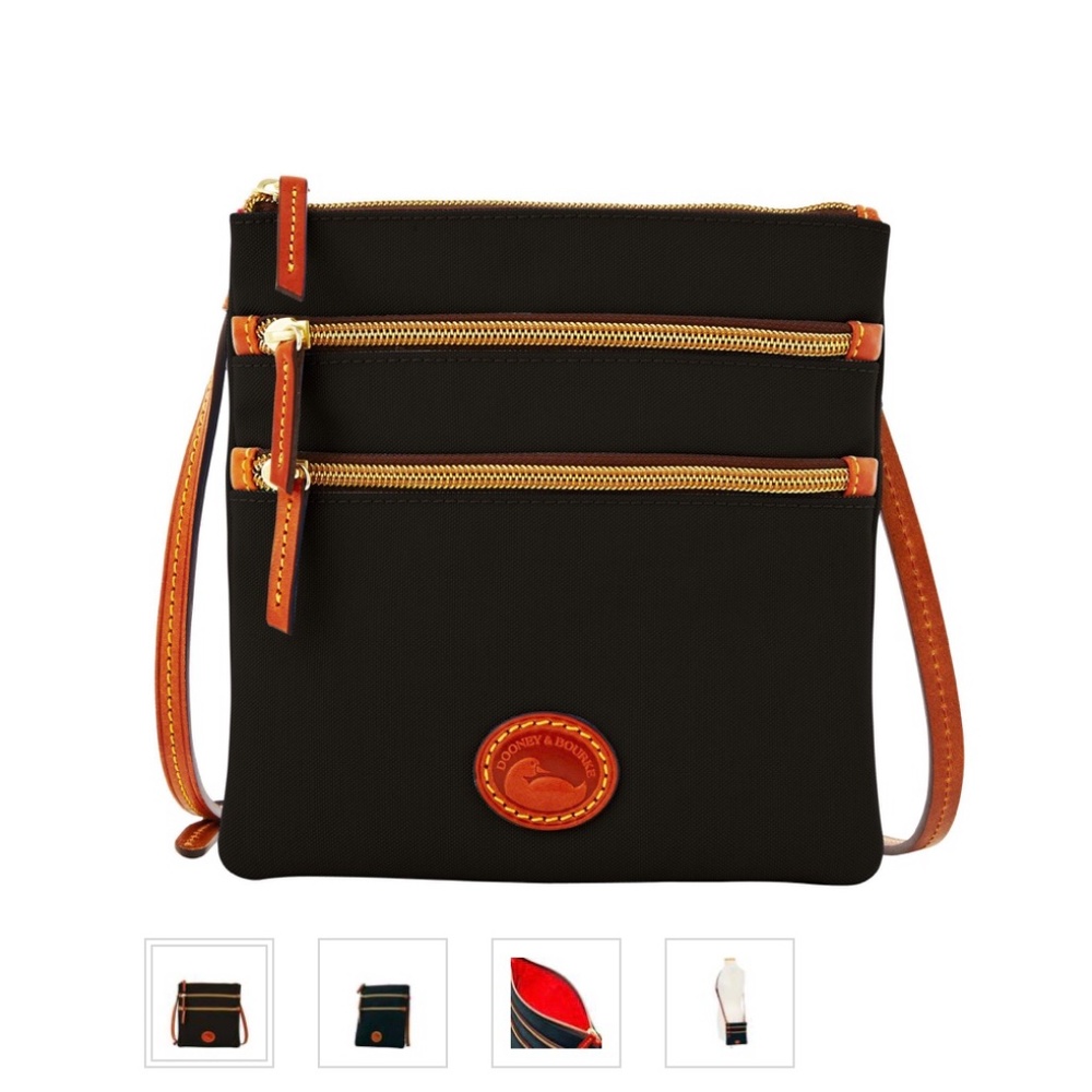 Dooney & Bourke Black Crossbody Zippered Bag